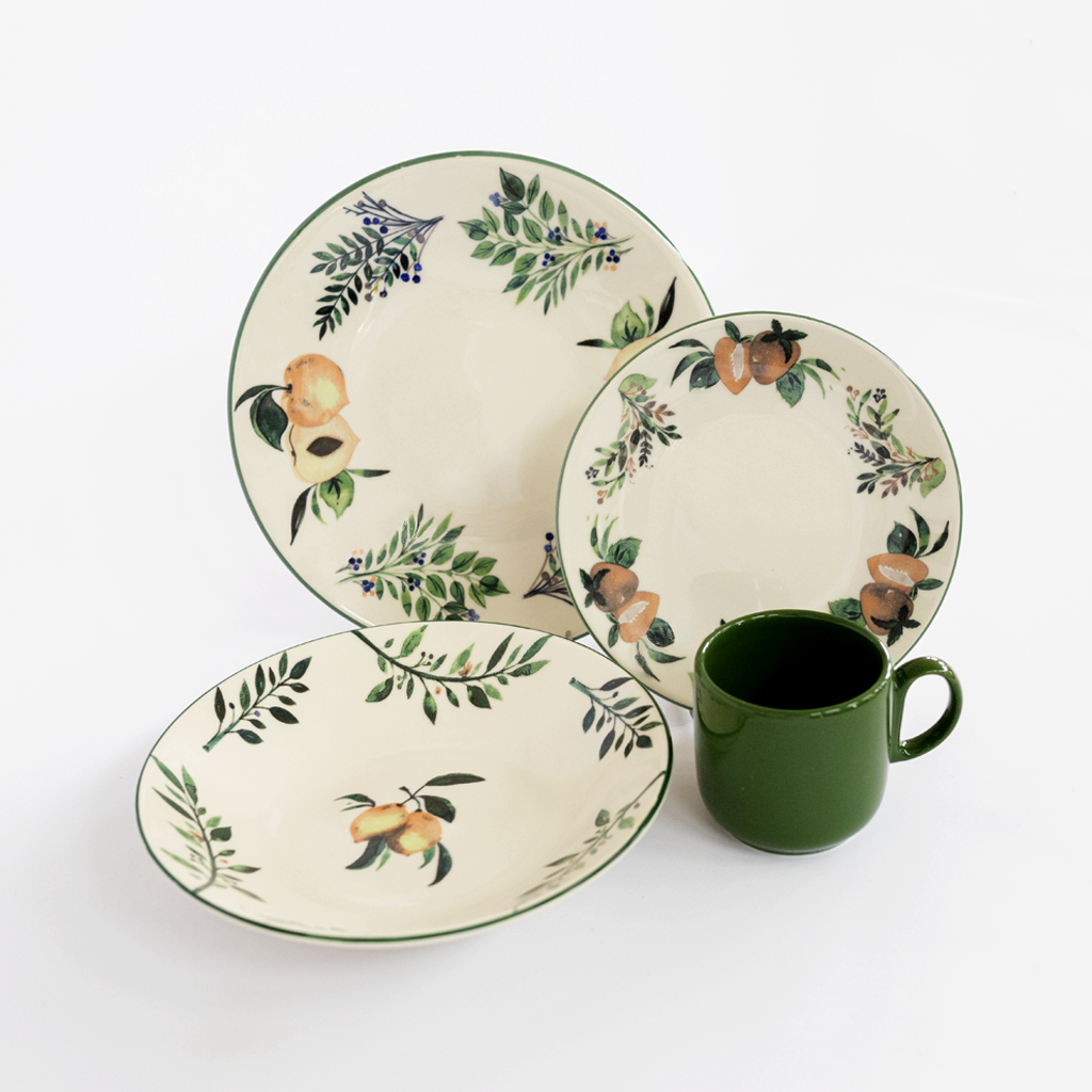 Vajilla de Porcelana 16 piezas Fresco