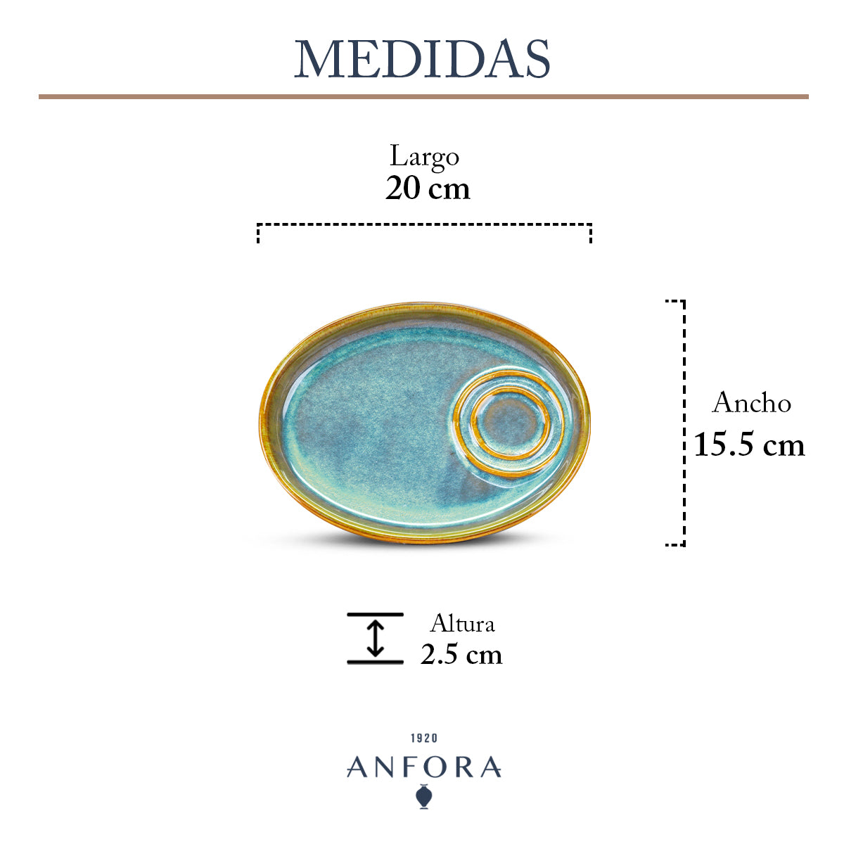 Set de 2 Tazas con Plato | Colección Plana Caribe