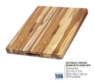 106 Traditional, Rectangle Carving Board | Teakhaus
