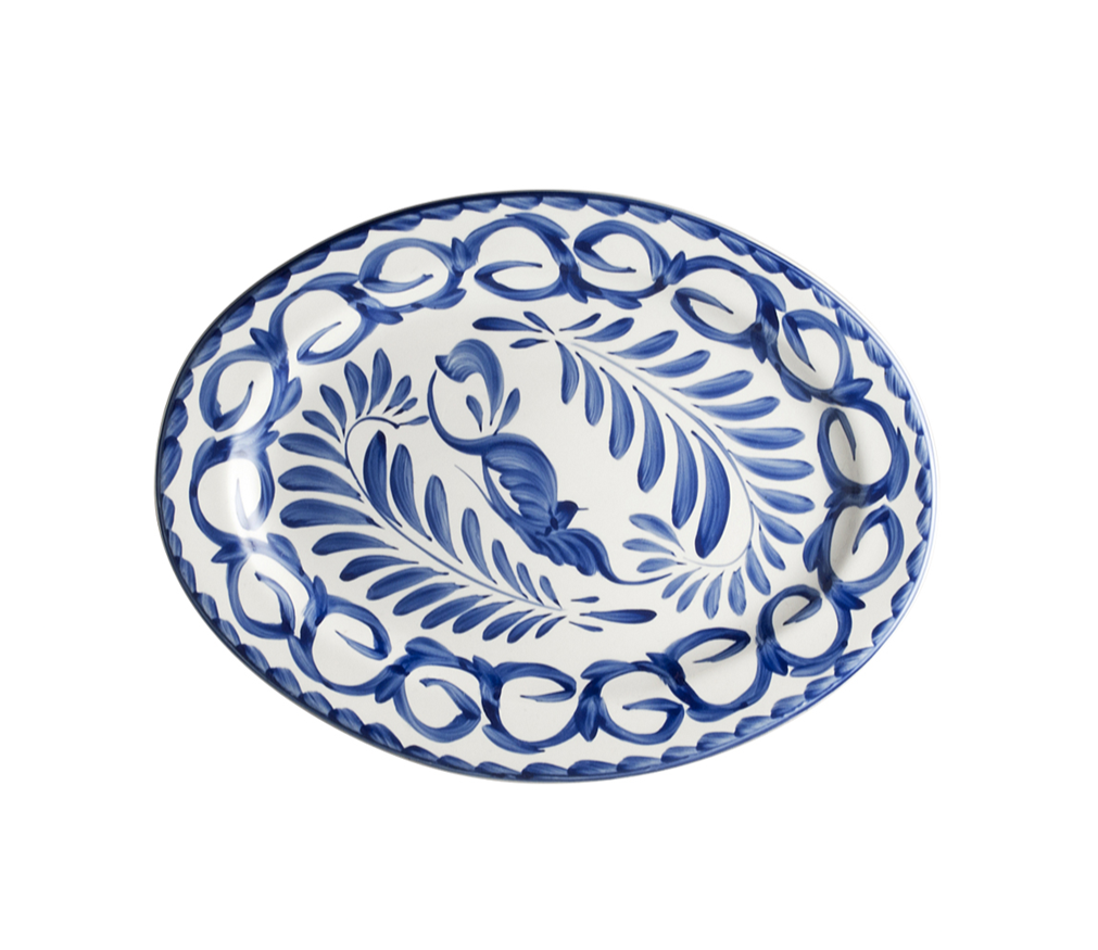 Platón Oval Hondo Anfora de 13 cm | Puebla