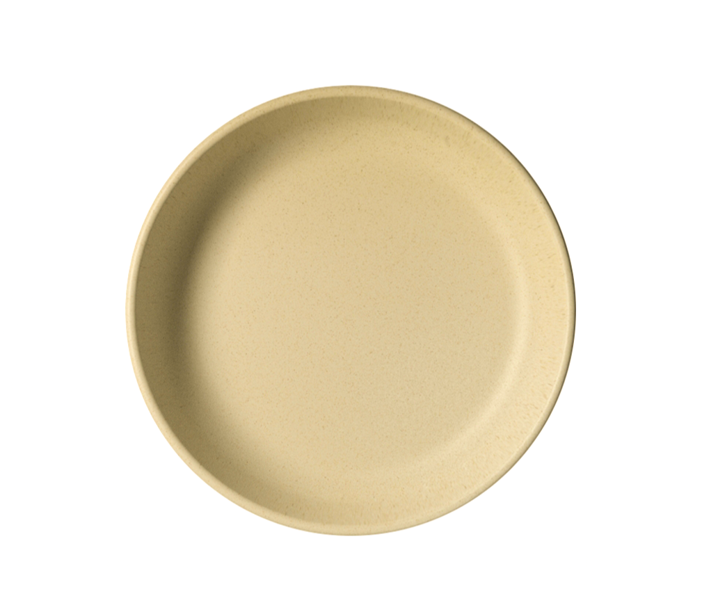 Plato Hondo Ensenada Arena Mate / Blanco Mate 20 cm | Mediterráneo