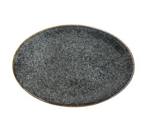 13 3/8” Black Oval Platter | Cabo