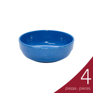 Caja de 4 piezas Bowl Embrocable Melamina 500 ml, Blue Granite | Tavola
