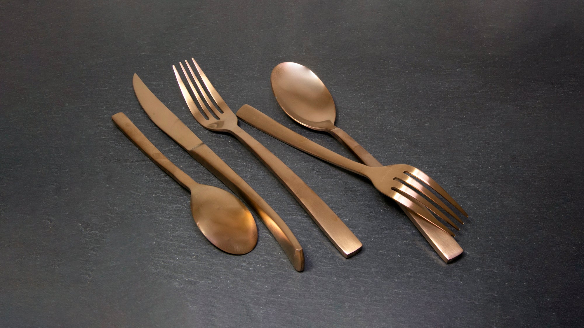 Caja de 6 piezas Cuchillo Mesa 23 cm | 9”, 18/0 Venecia Gold Rose